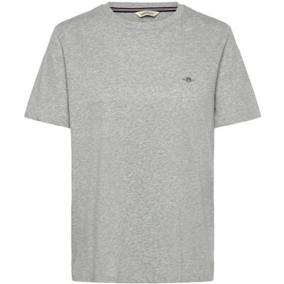 Gant Reg Shield Logo Ss T-Shirt XS LIGHT GREY MELANGE XS Gant Reg Shield Logo Ss T-Shirt XS LIGHT GREY MELANGE XS