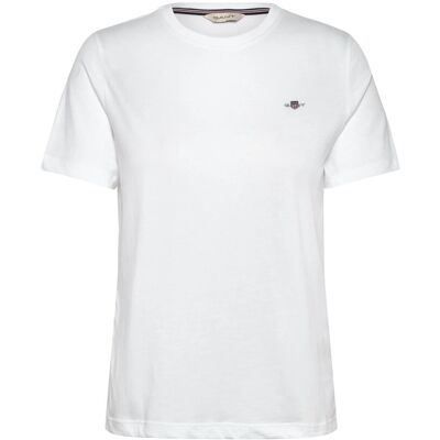 Gant Reg Shield Logo Ss T-Shirt M WHITE M Gant Reg Shield Logo Ss T-Shirt M WHITE M