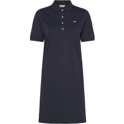 Gant Shield Ss Pique Polo Dress XS EVENING BLUE XS Gant Shield Ss Pique Polo Dress XS EVENING BLUE XS