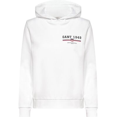 Gant Reg Graphic Hoodie M WHITE M Gant Reg Graphic Hoodie M WHITE M