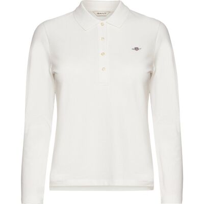 Gant Slim Shield Ls Pique Polo XXL EGGSHELL XXL Gant Slim Shield Ls Pique Polo XXL EGGSHELL XXL