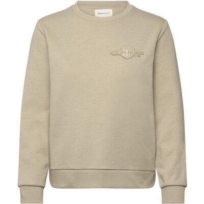 Gant Reg Tonal Shield C-Neck Sweat S COUNTRY BEIGE S Gant Reg Tonal Shield C-Neck Sweat S COUNTRY BEIGE S