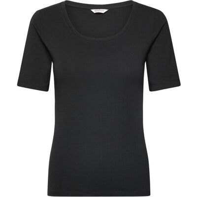 Gant Slim Cot/Ela Ss Scoop Neck Top L BLACK L Gant Slim Cot/Ela Ss Scoop Neck Top L BLACK L