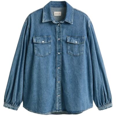 Gant Denim Volume Sleeve Shirt 44 MID BLUE ARCHIVE 44 Gant Denim Volume Sleeve Shirt 44 MID BLUE ARCHIVE 44