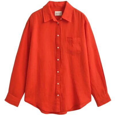 Gant Rel Linen Ls Shirt 34 PERFECT RED 34 Gant Rel Linen Ls Shirt 34 PERFECT RED 34