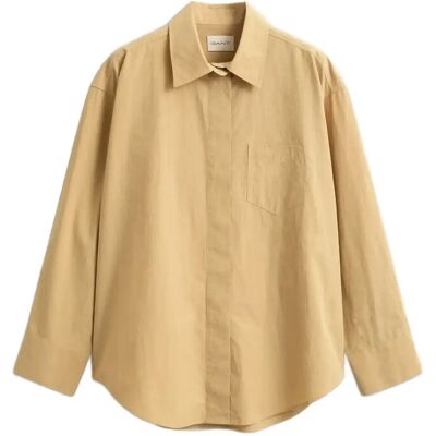 Gant Rel Poplin Ls Shirt 44 WARM BEIGE 44 Gant Rel Poplin Ls Shirt 44 WARM BEIGE 44