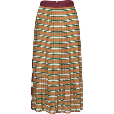 Gant Striped Pleated Skirt 36 PLUMPED RED 36 Gant Striped Pleated Skirt 36 PLUMPED RED 36