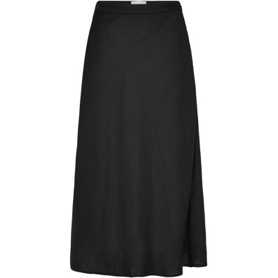 Gant Flared Linen Blend Skirt 40 BLACK 40 Gant Flared Linen Blend Skirt 40 BLACK 40