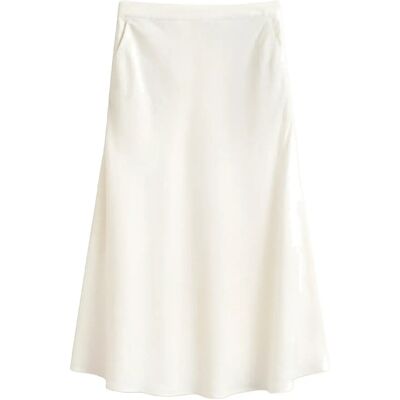 Gant Flared Linen Blend Skirt 40 EGGSHELL 40 Gant Flared Linen Blend Skirt 40 EGGSHELL 40