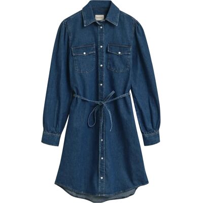 Gant Puff Sleeve Denim Dress 42 INDIGO 42 Gant Puff Sleeve Denim Dress 42 INDIGO 42