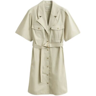 Gant Utility Belted Ss Dress 42 FADED BEIGE 42 Gant Utility Belted Ss Dress 42 FADED BEIGE 42