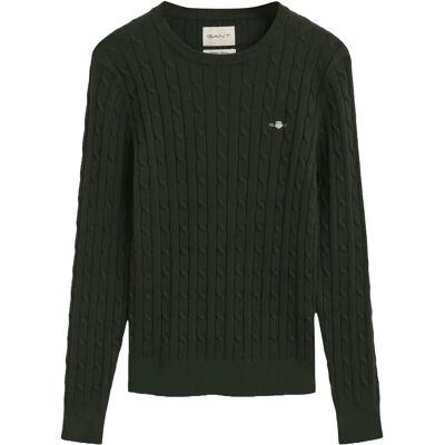Gant Classic Cable Knit Sweater M DARK MOSS GREEN M Gant Classic Cable Knit Sweater M DARK MOSS GREEN M