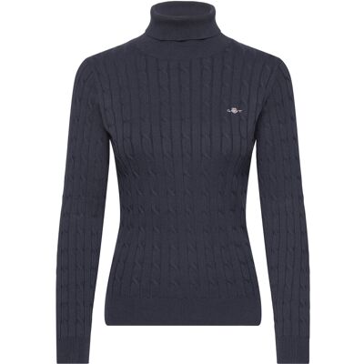 Gant Stretch Cotton Cable Turtleneck XXL EVENING BLUE XXL Gant Stretch Cotton Cable Turtleneck XXL EVENING BLUE XXL