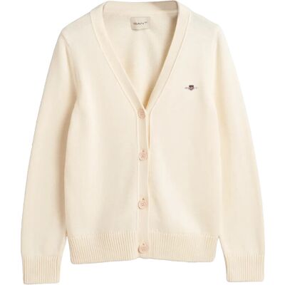 Gant Classic Cotton Cardigan XS CREAM XS Gant Classic Cotton Cardigan XS CREAM XS