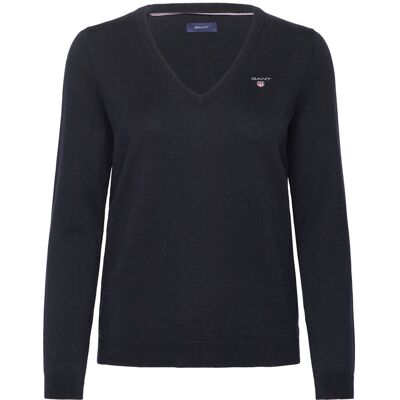 Gant Cotton V-Neck S EVENING BLUE S Gant Cotton V-Neck S EVENING BLUE S