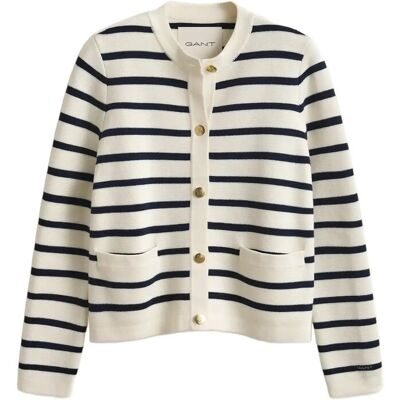 Gant Cotton Knit Jacket S CREAM S Gant Cotton Knit Jacket S CREAM S