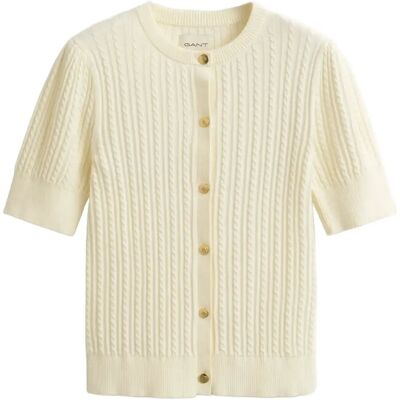 Gant Cotton Cable Ss Cardigan L CREAM L Gant Cotton Cable Ss Cardigan L CREAM L