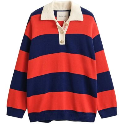 Gant Striped Cotton Rugger L PERFECT RED L Gant Striped Cotton Rugger L PERFECT RED L