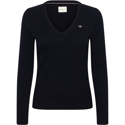 Gant Lambswool Blend V-Neck XS MARINE XS Gant Lambswool Blend V-Neck XS MARINE XS