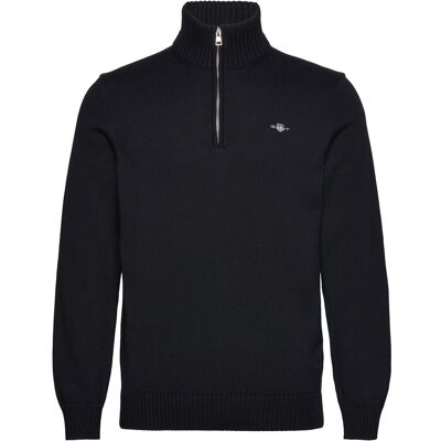 Gant Cotton Knit Half-Zip Sweater XXXL BLACK XXXL Gant Cotton Knit Half-Zip Sweater XXXL BLACK XXXL