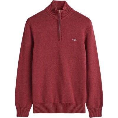 Gant Cotton Knit Half-Zip Sweater M PLUMPED RED M Gant Cotton Knit Half-Zip Sweater M PLUMPED RED M