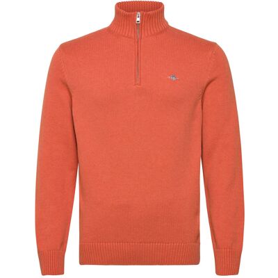 Gant Cotton Knit Half-Zip Sweater XXXL PUMPKIN ORANGE MELANGE XXXL Gant Cotton Knit Half-Zip Sweater XXXL PUMPKIN ORANGE MELANGE XXXL