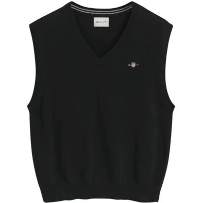 Gant Classic Cotton Vest S BLACK S Gant Classic Cotton Vest S BLACK S