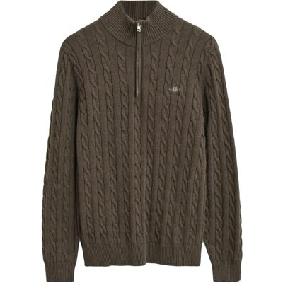 Gant Cable Knit Half-Zip Sweater XXL SEAWOOD MELANGE XXL Gant Cable Knit Half-Zip Sweater XXL SEAWOOD MELANGE XXL