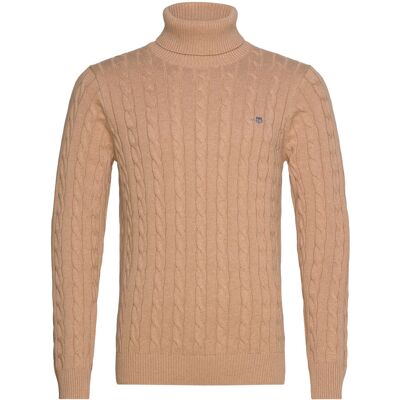 Gant Cotton Cable Turtle Neck XXXL KHAKI MELANGE XXXL Gant Cotton Cable Turtle Neck XXXL KHAKI MELANGE XXXL