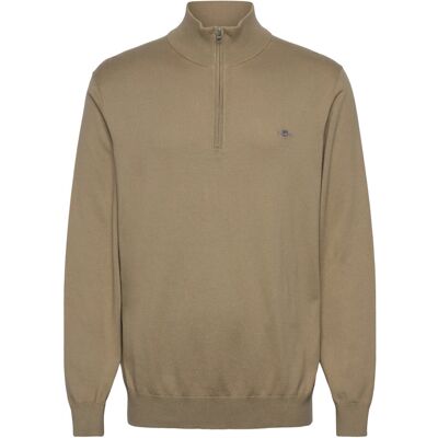 Gant Cotton Half Zip M DRIED KHAKI M Gant Cotton Half Zip M DRIED KHAKI M