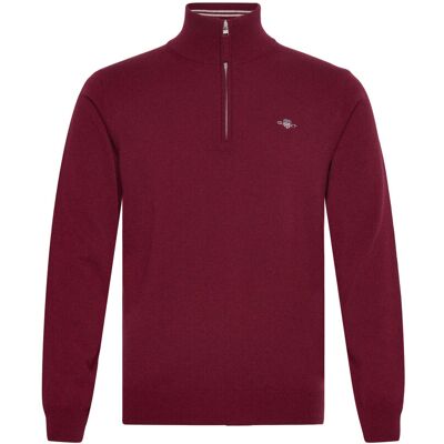 Gant Superfine Lambswool Half Zip S PLUMPED RED S Gant Superfine Lambswool Half Zip S PLUMPED RED S