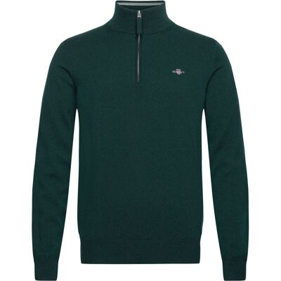 Gant Superfine Lambswool Half Zip XXXL TARTAN GREEN XXXL Gant Superfine Lambswool Half Zip XXXL TARTAN GREEN XXXL
