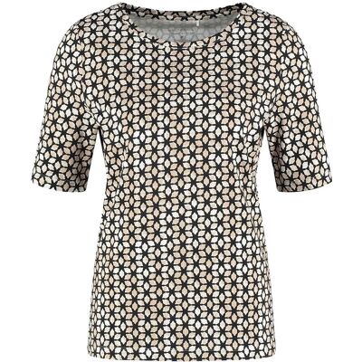 Weber T-Shirt 1/2 Sleeve 44 BLACK/TAUPE STAR AOP 44 Weber T-Shirt 1/2 Sleeve 44 BLACK/TAUPE STAR AOP 44