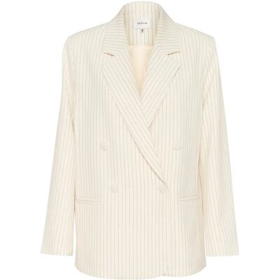 Gestuz Gzjoelle Blazer 38 EGRET/GREY PINSTRIPE 38 Gestuz Gzjoelle Blazer 38 EGRET/GREY PINSTRIPE 38