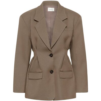Gestuz Gzpaula Waist Blazer 34 DARK TIMBERWOLF MELANGE 34 Gestuz Gzpaula Waist Blazer 34 DARK TIMBERWOLF MELANGE 34