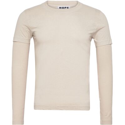 Hope Peel Longsleeve Ecru Hemp Rib 50 ECRU HEMP RIB 50 Hope Peel Longsleeve Ecru Hemp Rib 50 ECRU HEMP RIB 50