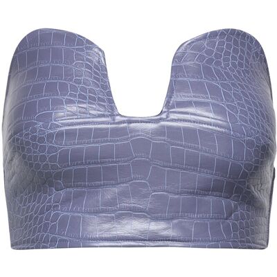 Hosbjerg Irah Croc Top XS DUST BLUE XS Hosbjerg Irah Croc Top XS DUST BLUE XS