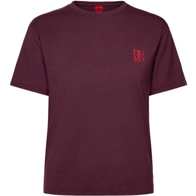 HUGO Casual T-Shirt XS DARK PURPLE XS HUGO Casual T-Shirt XS DARK PURPLE XS