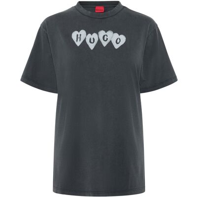 HUGO Vintage Tee_22 S BLACK S HUGO Vintage Tee_22 S BLACK S