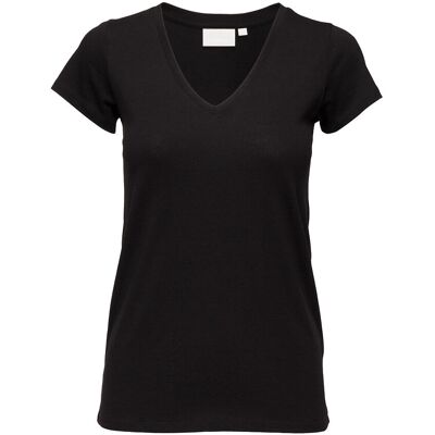 InWear Rena V Tshirt Kntg S BLACK S InWear Rena V Tshirt Kntg S BLACK S