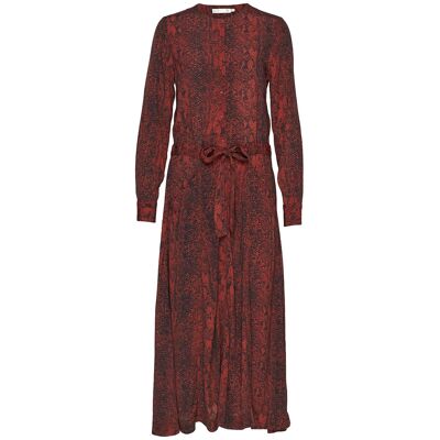 InWear Kavitaiw Long Dress 34 RUSSET BROWN SNAKE 34 InWear Kavitaiw Long Dress 34 RUSSET BROWN SNAKE 34