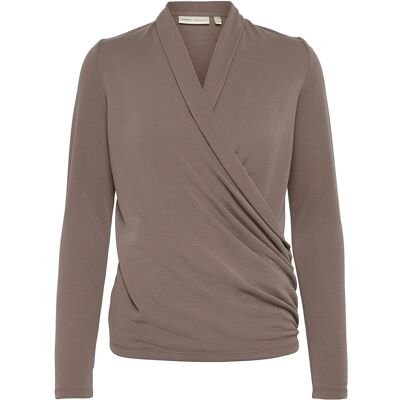InWear Alanoiw Wrap Blouse XXS SANDY GREY XXS InWear Alanoiw Wrap Blouse XXS SANDY GREY XXS