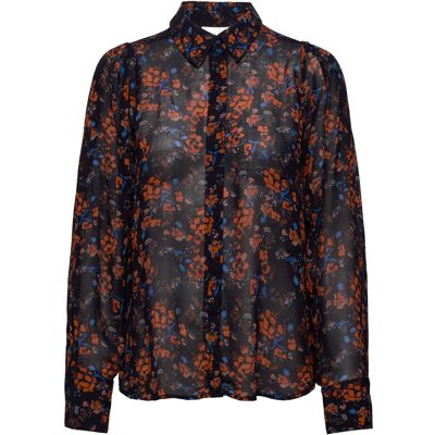 InWear Kirstieiw Shirt 34 BLUE PAINTED FLOWERS 34 InWear Kirstieiw Shirt 34 BLUE PAINTED FLOWERS 34