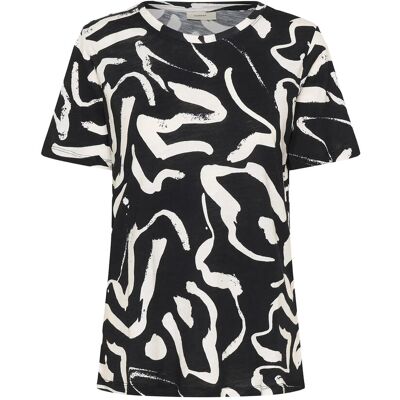 InWear Almaiw Print Tshirt S BLACK ART STROKES 1 S InWear Almaiw Print Tshirt S BLACK ART STROKES 1 S