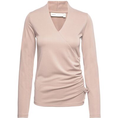 InWear GraysenIW Beige V-ringad Draperad Top - Top InWear GraysenIW Beige V-ringad Draperad Top - Top
