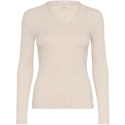 InWear Dagnaiw Melange V-Neck Ls XXS ECRU XXS InWear Dagnaiw Melange V-Neck Ls XXS ECRU XXS