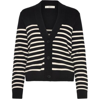 InWear Wallisiw Cardigan XXL BLACK / WHITE XXL InWear Wallisiw Cardigan XXL BLACK / WHITE XXL