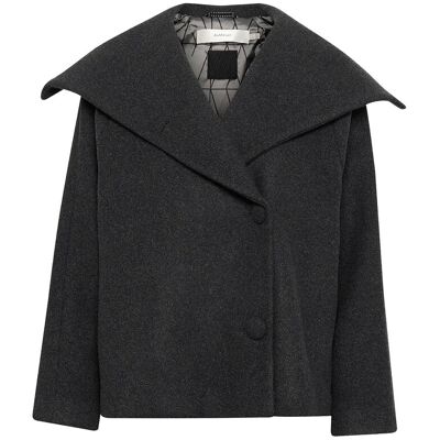 InWear Perryiw Short Coat R 34 DARK GREY MELANGE 34 InWear Perryiw Short Coat R 34 DARK GREY MELANGE 34