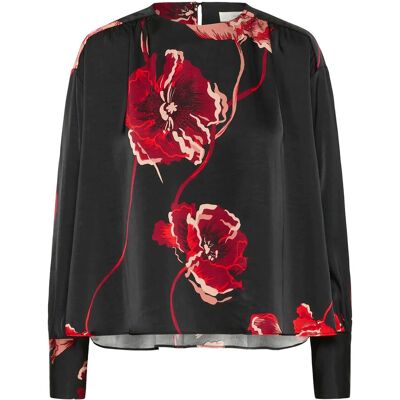 InWear Dawniw Blouse 34 BLACK POPPY ROSE 34 InWear Dawniw Blouse 34 BLACK POPPY ROSE 34