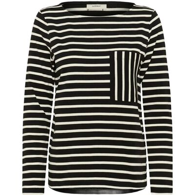 InWear Dellaiw T-Shirt XXL BLACK / WHISPER WHITE STRIPE XXL InWear Dellaiw T-Shirt XXL BLACK / WHISPER WHITE STRIPE XXL